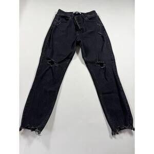 Abercrombie & Fitch Women’s Black Distressed Skinny Jeans 28 / 6 Short – High